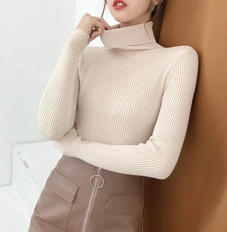 Beige Turtleneck | The Old Money