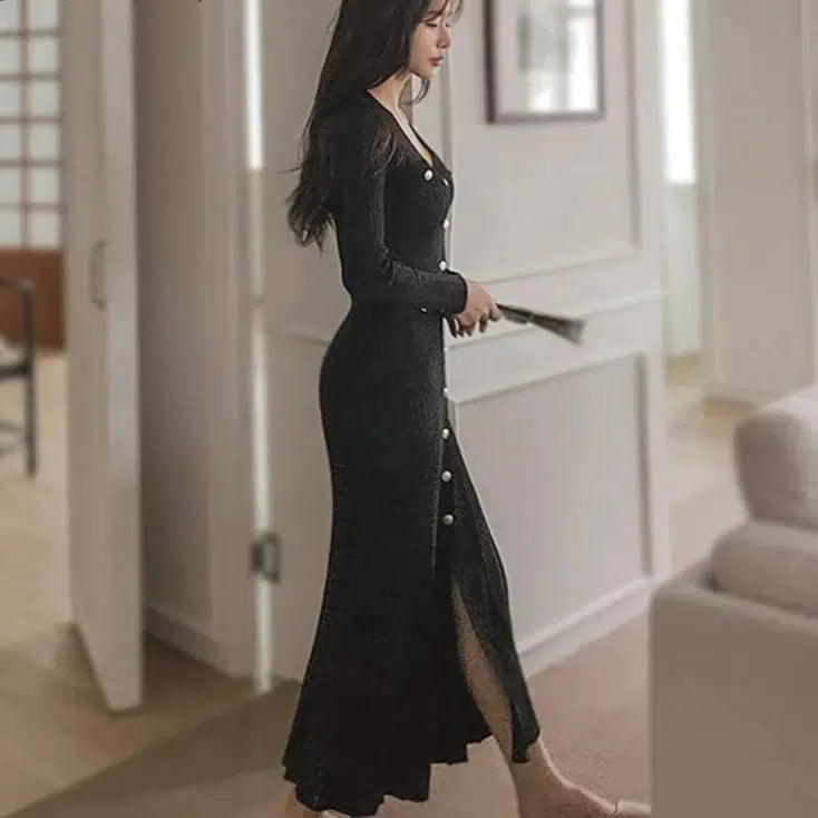 old money black dress Country Side Old Money Dress, Black / L main image 0